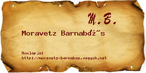 Moravetz Barnabás névjegykártya