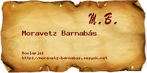 Moravetz Barnabás névjegykártya