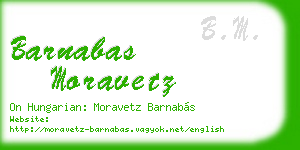 barnabas moravetz business card